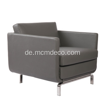 Moderne Gaia High-Arm Leder Lounge Stuhl Replik
